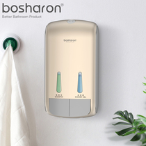 Soap dispenser wall-mounted non-perforated double head Hotel Hotel home bathroom shower gel shampoo press Press