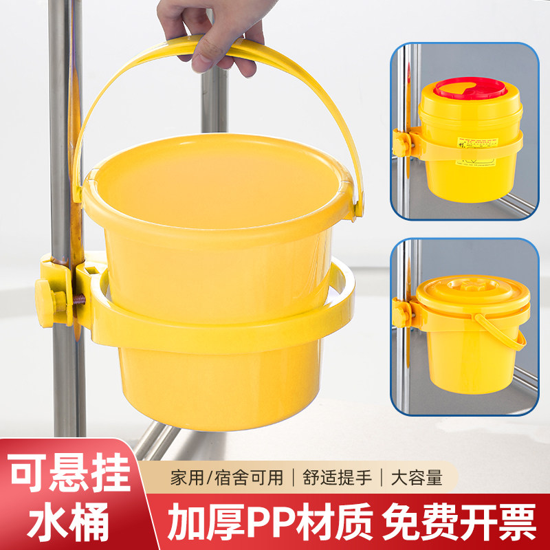 不锈钢医用推车ABS污物桶配护桶圈推车多功能急救车垃圾桶药碗