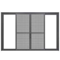 Paiya doors and windows lead the second generation three-track broken bridge with gauze mesh living room balcony floor-standing soundproof and heat-insulated sliding door