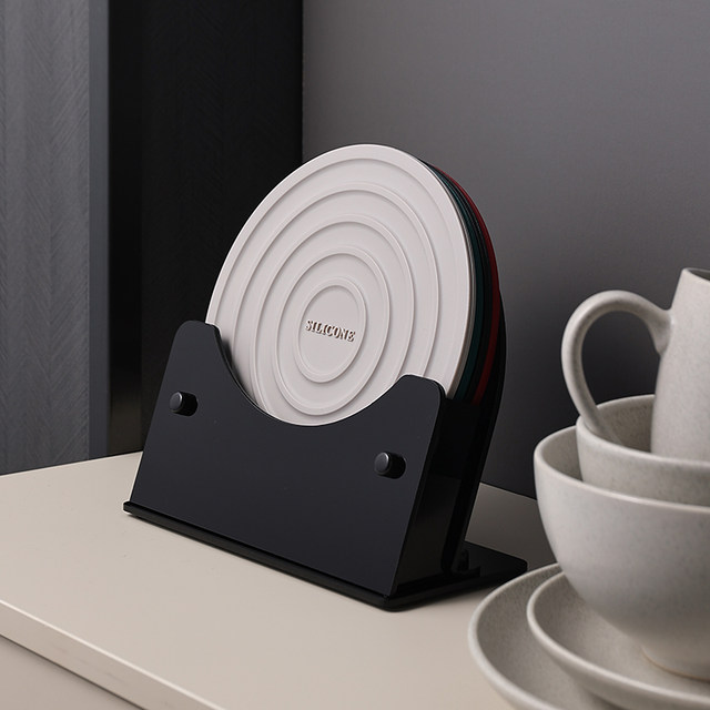 High temperature resistant silicone heat insulation pad Simple modern dining table pad Anti-scalding bowl pad Dining plate pot pad Storage rack set