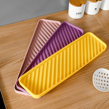 Desktop storage bar drain pad silicone
