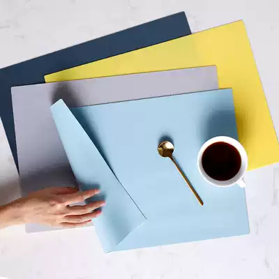 Nordic style Silicone placemat waterproof and oil-proof table mat Primary school student first grade insulation mat Baby children pet plate mat