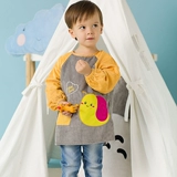 Бархатный детский нагрудник подходит для мужчин и женщин для еды, водонепроницаемое демисезонное термобелье, лонгслив, фартук, сзади на завязках