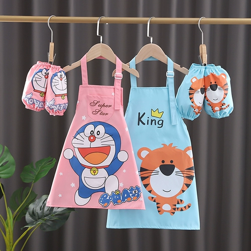 Детский водонепроницаемый фартук, нагрудник без рукавов, сзади на завязках, подходит для подростков
