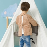 Бархатный детский нагрудник подходит для мужчин и женщин для еды, водонепроницаемое демисезонное термобелье, лонгслив, фартук, сзади на завязках