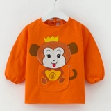 Хлопковый детский нагрудник, фартук, юбка, лонгслив для еды, сзади на завязках