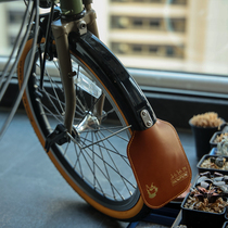 British BROMPTON Xiaobu folding car fender leather customization can be personalized with customized logo imported cowhide