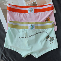 Mens underwear mens boxer cotton moisture absorption breathable concave convex cartoon sexy youth four corner shorts Tide mens pants