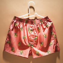 Summer loose mens underwear cotton comfortable breathable Mens flat pants personality youth trend sports boxer pants