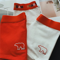 Mens underwear Net red rainbow boy white boxer cotton thin breathable polar bear sports boxer shorts