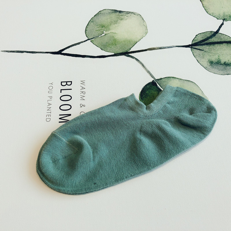 6 cặp của mùa xuân và mùa hè cotton tốt vớ vô hình vớ cotton màu rắn vớ nam mà không cần in ấn cotton vớ thuyền nam vớ gucci