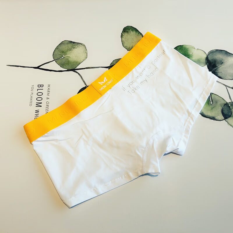 Đồ lót nam 2 quần đơn giản thời trang đồ lót gợi cảm cotton in hình boxer U lồi eo thấp đồ lót nam gợi cảm 