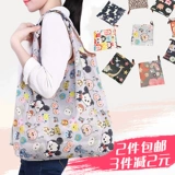 Японский мультяшный складной портативный шоппер, льняная сумка, водонепроницаемая сумка для хранения, маленькая небольшая сумка