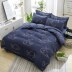 Rơi và mùa đông chà nhám dày vải denim chăn 1,5m 1.8m người chỉ là ba mảnh giường ký túc xá sinh viên 4 - Bộ đồ giường bốn mảnh gối mền 2 trong 1 Bộ đồ giường bốn mảnh