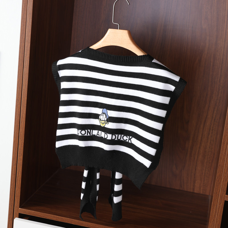 Sailor shawl men's and women's striped wool shoulder pads clothes air-conditioned room cloaks keep warm knotted back teenagers