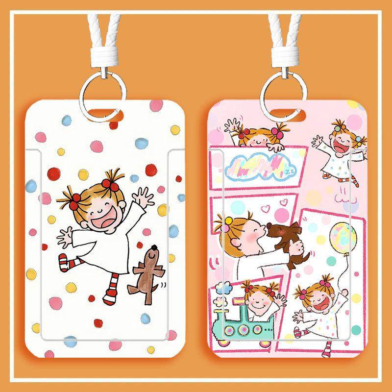 Cute COCO-chan Card Holder for Bus, Student Meal Cards, ID Cards, Campus Cards, Access Cards - Protective Cover