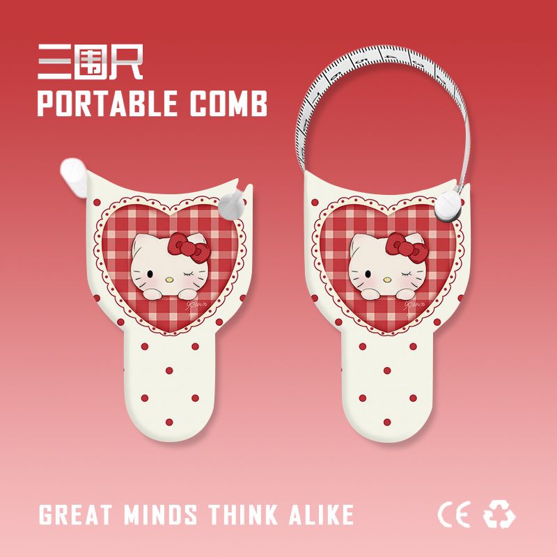 Measurement Ruler Wink Hello Kitty Automatic High-Precision Measurement Measurement Ruler Dimension Ruler Fitness Ruler Waist Circumference Soft Ruler Tape Measure
