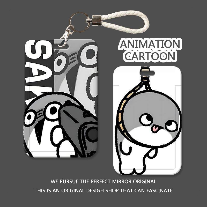 Sakaban turtle student campus card meal and water card public transport Yangcheng Tong access control work badge protective case neck strap card holder
