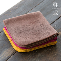 Cheung Yip Kung Fu tea accessories Tea cloth Handmade towel pad Rag Japanese wipe pot towel Household absorbent tea towel thickened