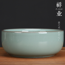 Cheung Yip Brother kiln Tea washing pen washing Home office Sweet white porcelain washing cup bowl Water bowl Water washing tea set Tea ceremony spare parts