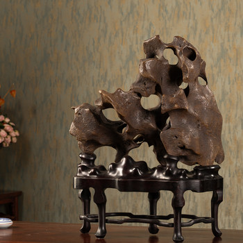 Qing dynasty lingbi stone study room stone appreciation ornaments