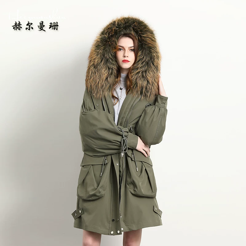 Герман солн Winter removable liner, jacket, mid-length, oversize, plus size