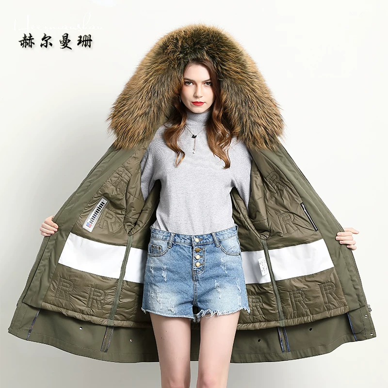Герман солн Winter removable liner, jacket, mid-length, oversize, plus size