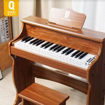 Qiaowa childrens piano toy wooden electronic keyboard for children and babies beginners can play household musical instruments female high-end