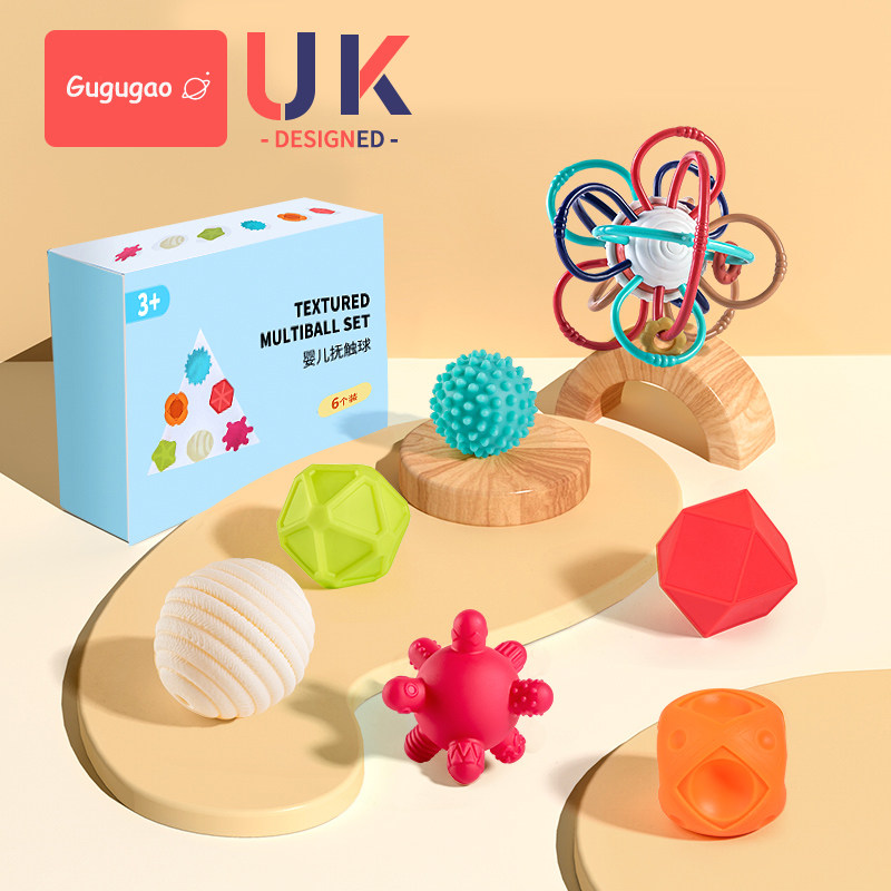 Baby Caressing Ball Hand Grip Ball Haptic Perception Sensation Integration Training Toy Baby Massage Gripping Puzzle Manhattan Ball