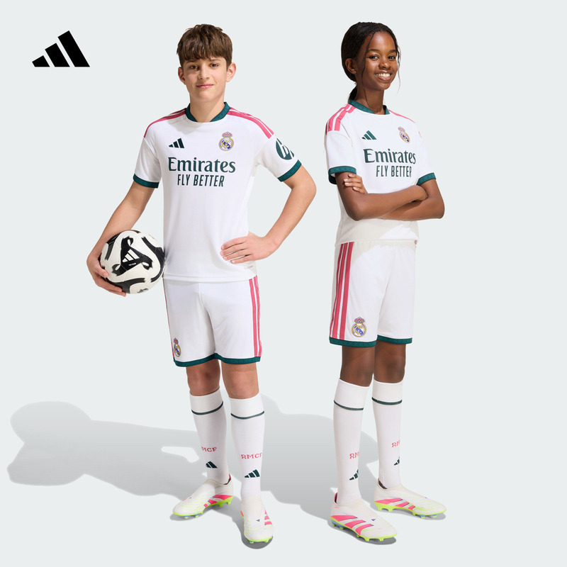 Real Madrid Home Fan Version Quick-Drying Football Shorts for Men, Women, and Children Adidas