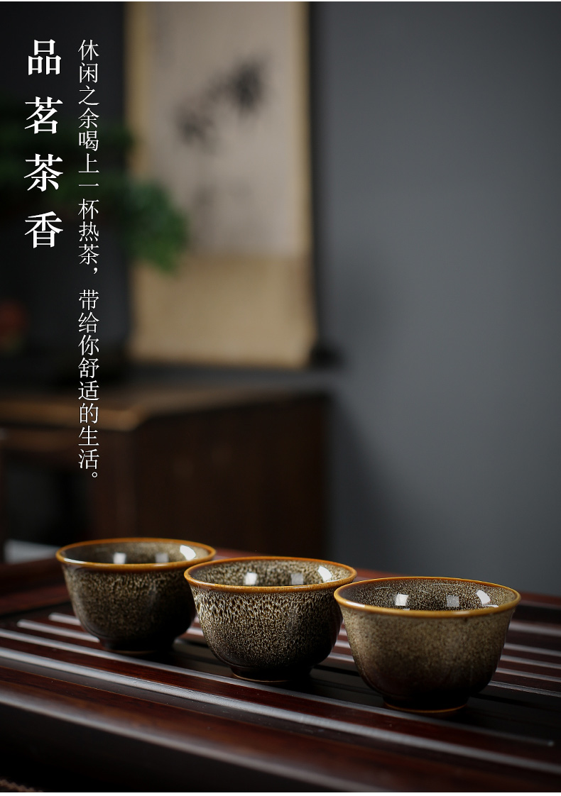 Flute TuHao built one variable household kung fu tea cup set jinzhan lid to use office with tea