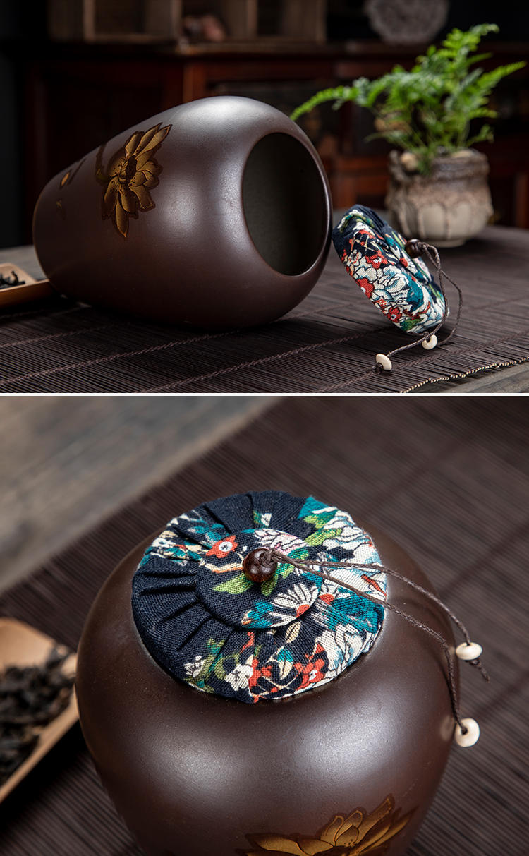 The flute firewood caddy fixings kung fu tea set home puer tea pot seal storage tanks tea accessories