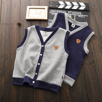 Boys horse clip vest spring and autumn models 2021 New Products children wear waistcoat tide sweater big childrens small coat foreign gas
