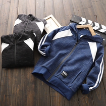 Childrens clothing boy jacket 2020 Spring and Autumn new childrens foreign style jacket middle child pure cotton baby zipper cardigan