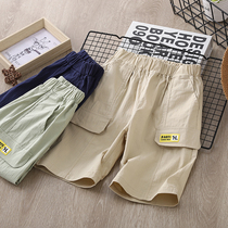 Childrens shorts summer thin pants boys elastic half pants five-point pants in big children breathable sports casual pants Foreign