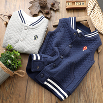 Childrens vest spring and autumn boy vest air cotton waistcoat shoulder in the big children wear 2020 new horse vest foreign atmosphere