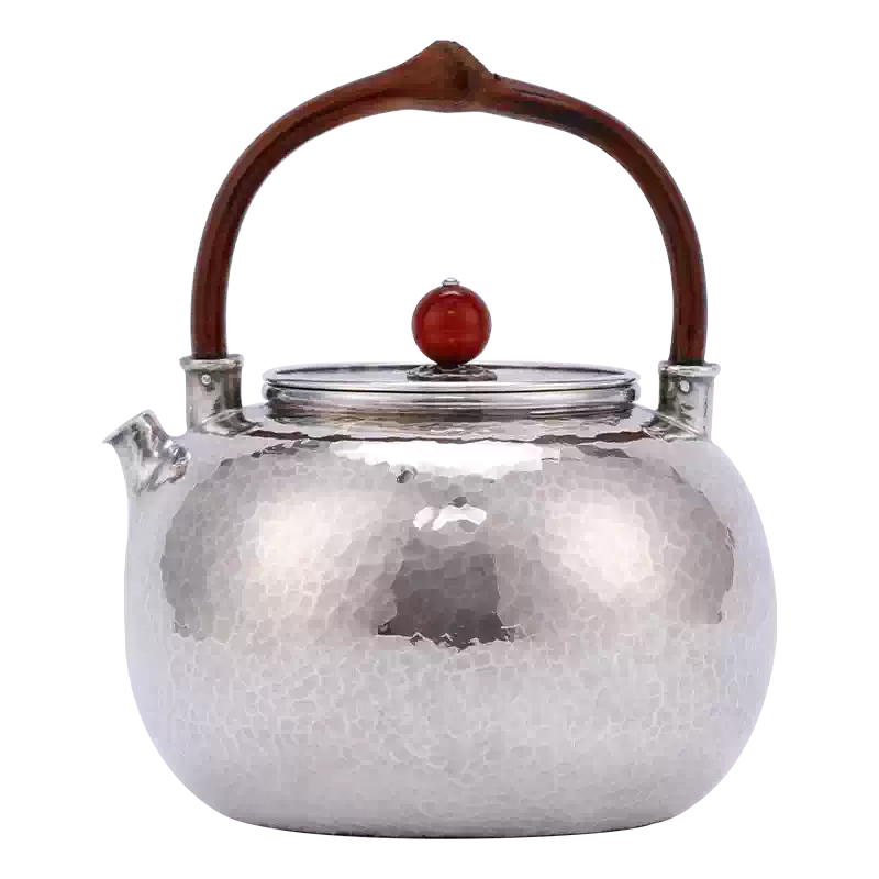 細工坊銀壺純銀9999燒水壺煮茶壺家用泡茶壺純手工銀