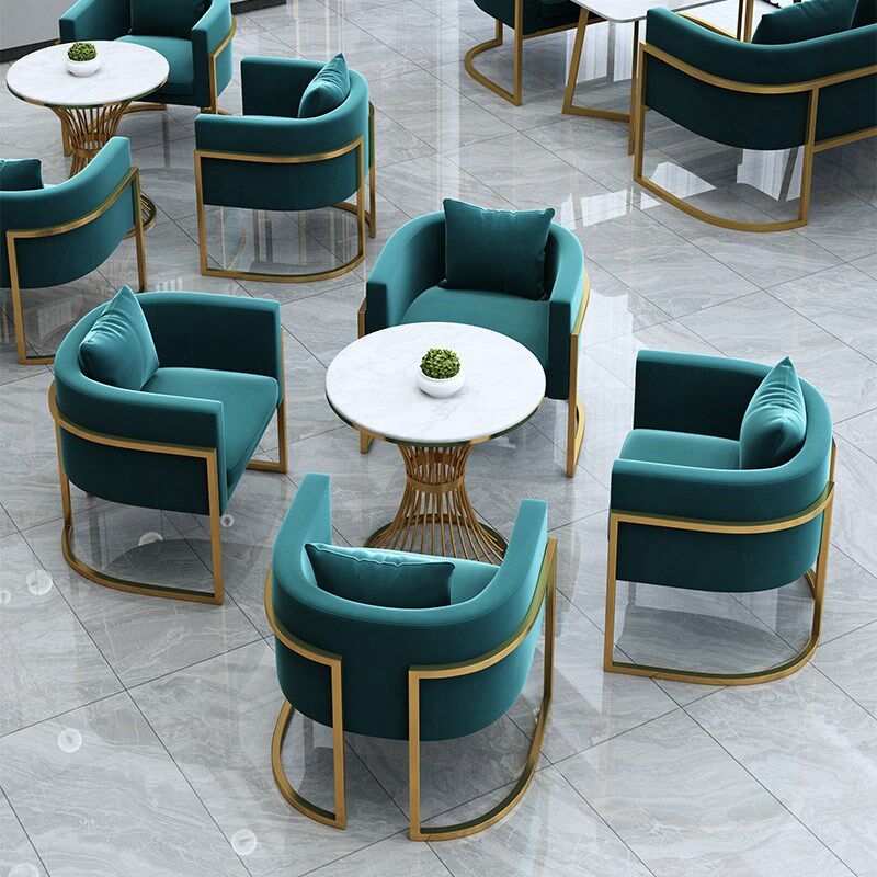 Lilchen in talks with table and chairs Combined Light Extravagant Sample House Display Center Negotiation Hotel Business Guests Reception Small Round Table One Table Four Chairs