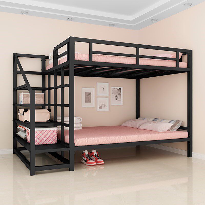 Iron Art Bed Up And Down Bunk Bed Small Family Type Loft Apartment Children High And Low Twin Beds Domestic Adult Iron Bed Frame Up And Down Bed