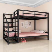 Iron Art Bed Up And Down Bunk Bed Small Family Type Loft Apartment Children High And Low Double Floor Bed Household Adult Iron Bed Up And Down Bed
