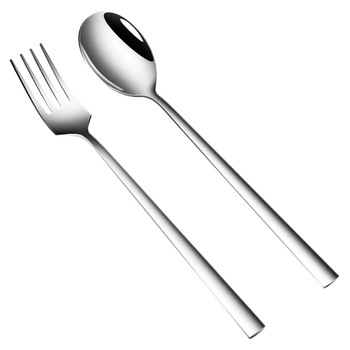 304 stainless steel korean long handle spoon fork for household use