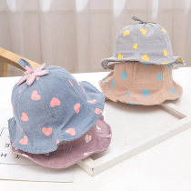 Baby hat autumn cotton cute super cute 6-12 months baby cap spring and autumn thin baby fisherman hat