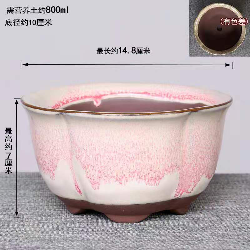 Special size multi-meat plant flower pot multi-meat flower pot coarse pottery special price minimalist Personality Creative Parquet Ceramic Flower Pot