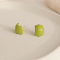 S925 Silver Needle Korea Early Spring New Ear Nail 2022 New Tide Air Quality Net Red Earrings Brief small earrings