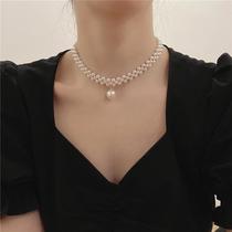 Light Extravaganza Pearls Necklace Ladies Lock Bone Chain 2022 New Small Crowddesign Sensation Choker Neck Ornaments