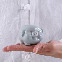 Ruyao tea pet ornaments boutique can raise tea table ornaments Open piece tea play pig ornaments Tea table ornaments ideas