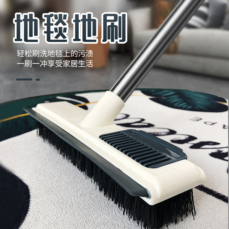 Special Brush for Carpet Cleaning, Long-Handled Hard-Bristled Cleaning Tool for Bathroom Floor Mats, Toilet and Bathroom Door Mat Cleaning Brush