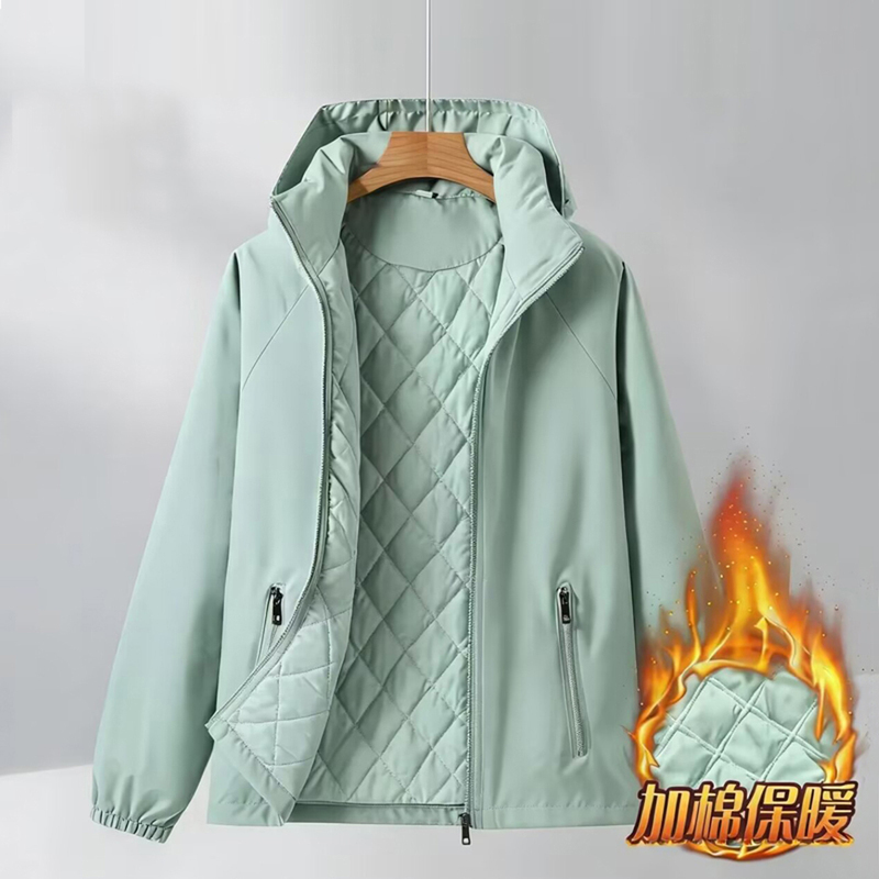 Lightweight Cotton Jacket for Women, New Autumn and Winter Style, Loose, Windproof, Warm, Short Hooded Cotton Coat, Versatile Padded Jacket