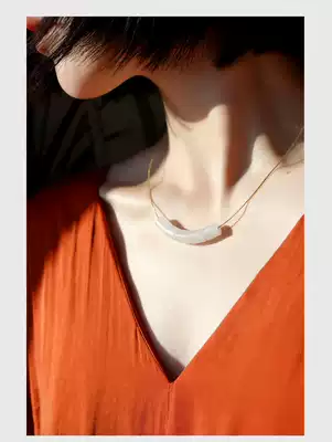 Good Art Time Beauty Natural Hetian Jade Necklace Design White Jade Mountain Material Bucket Beaded Necklace Lady Neck Decoration