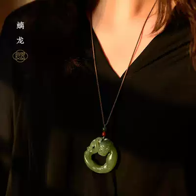 A good device Art natural Hetian jade Jade brave a legendary dragon pendant ornaments auspicious jade pendant hand pieces